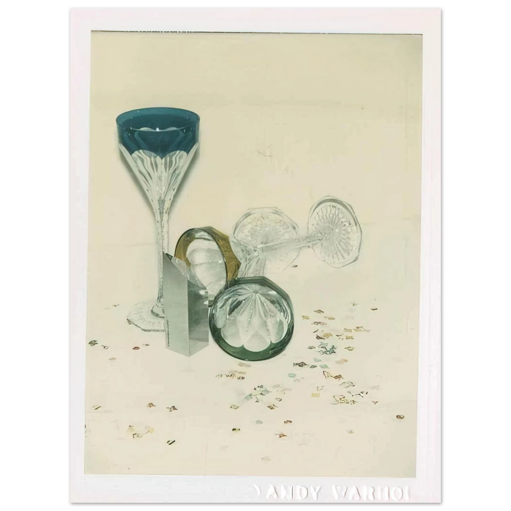 Andy Warhol - Committee 2000 Champagne Glasses Fine Art Poster - Default Title