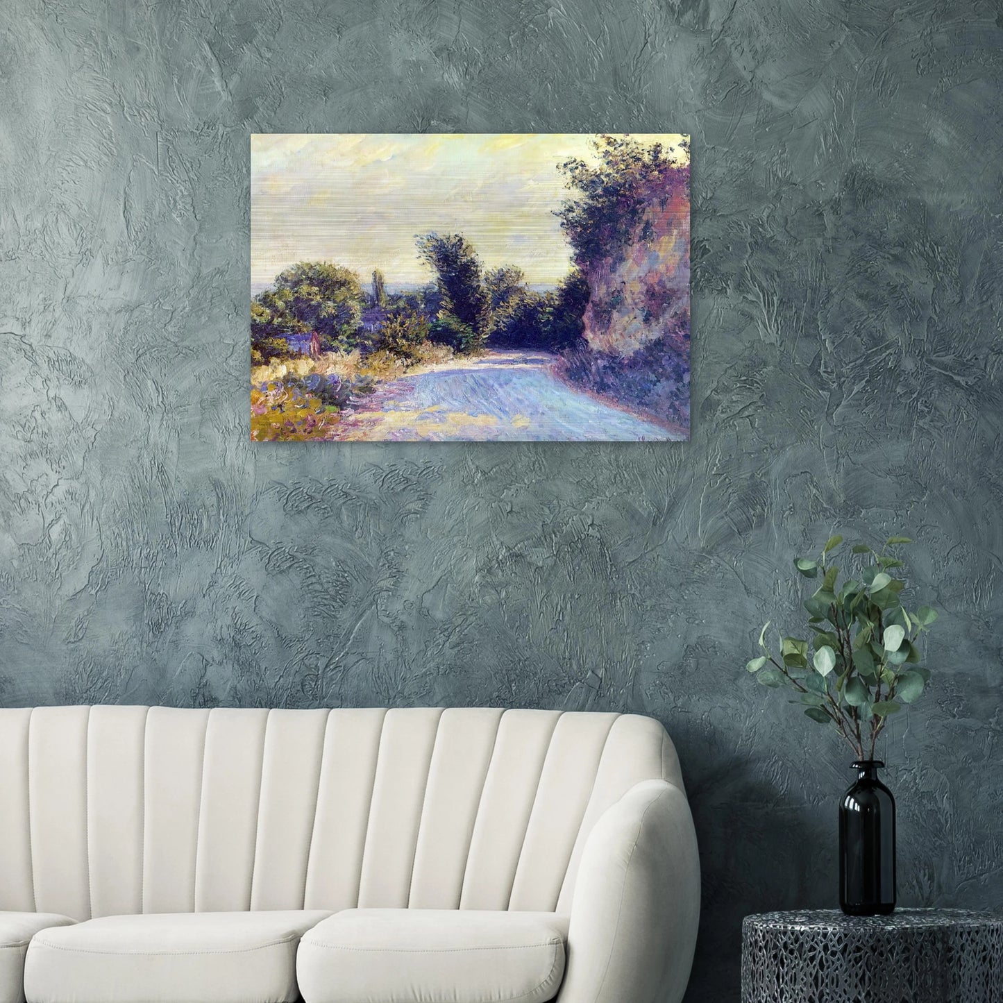 Road near Giverny 02 - claude monet Brushed Aluminum Print - 70x100 cm / 28x40 inches | claude monet Aluminum Print | claude monet Prints