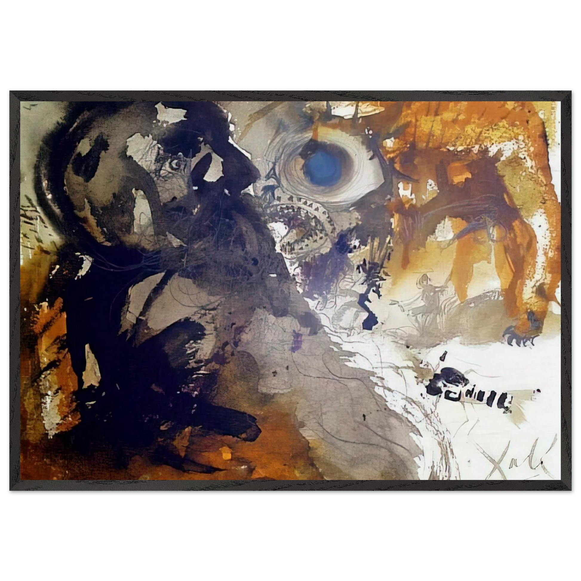 LEVIATHAN JOB 40 21 1967 - Salvador Dali Framed Art Print – Black Wooden Frame - Default Title - -Framed Art Print