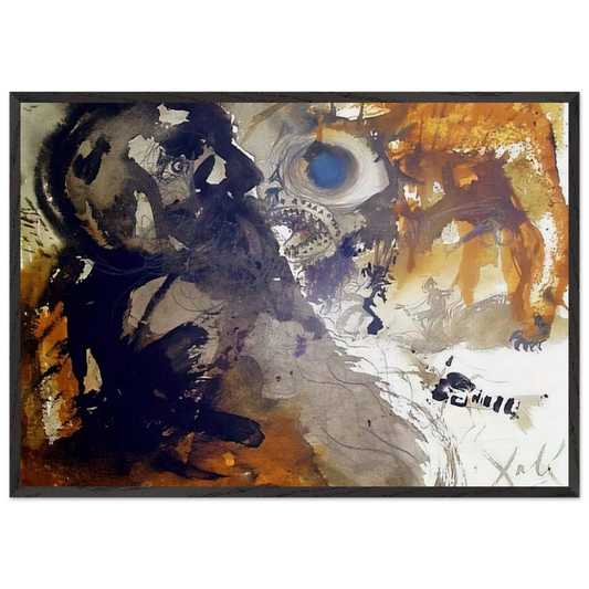 LEVIATHAN JOB 40 21 1967 - Salvador Dali Framed Art Print – Black Wooden Frame - Default Title - -Framed Art Print