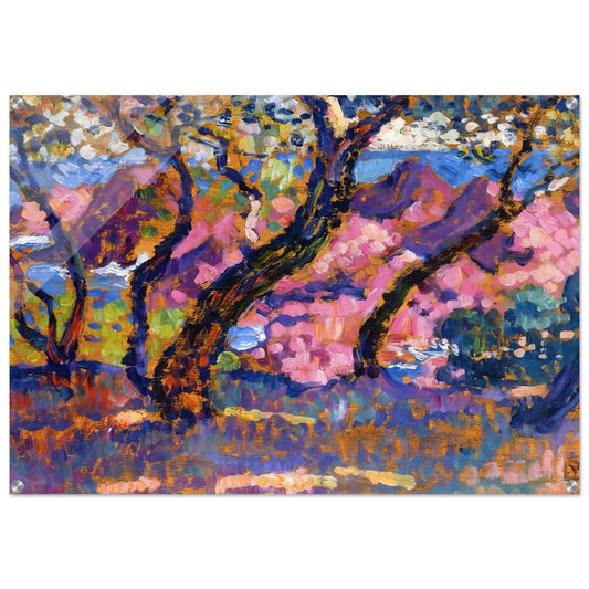 IN THE SHADE OF THE PINES STUDY 1905 - Theo van Rysselberghe Acrylic Print - 70x100 cm / 28x40″ inches