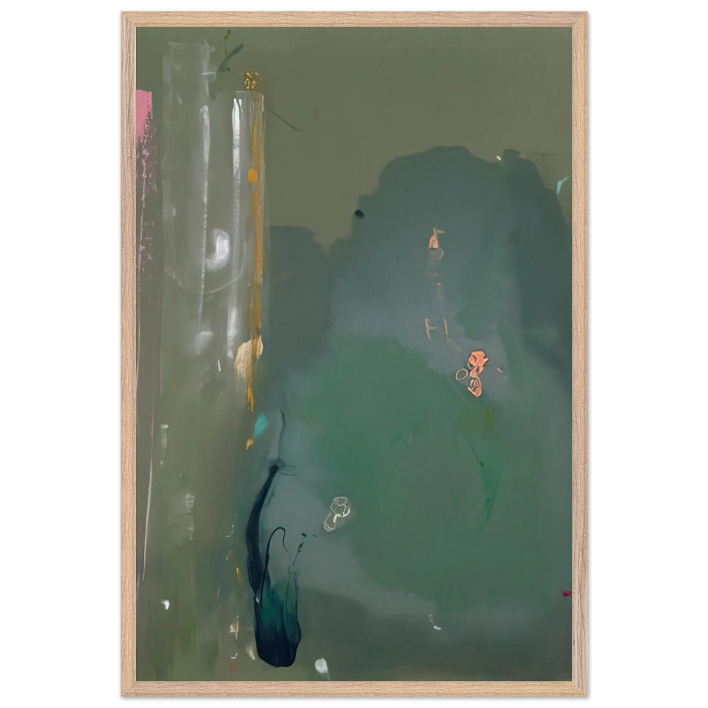 Helen Frankenthaler - CÃ´te d Argent - 1980 Wall art - A1 (59.4 x 84.1  cm) - Premium Wooden Framed Poster With Fine Art Paper - Black frame