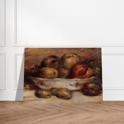 Still Life with Fruit - Pierre-Auguste Renoir Brushed Aluminum Print - 70x100 cm / 28x40 inches | Pierre-Auguste Renoir Aluminum Print | Pierre-Auguste Renoir Prints