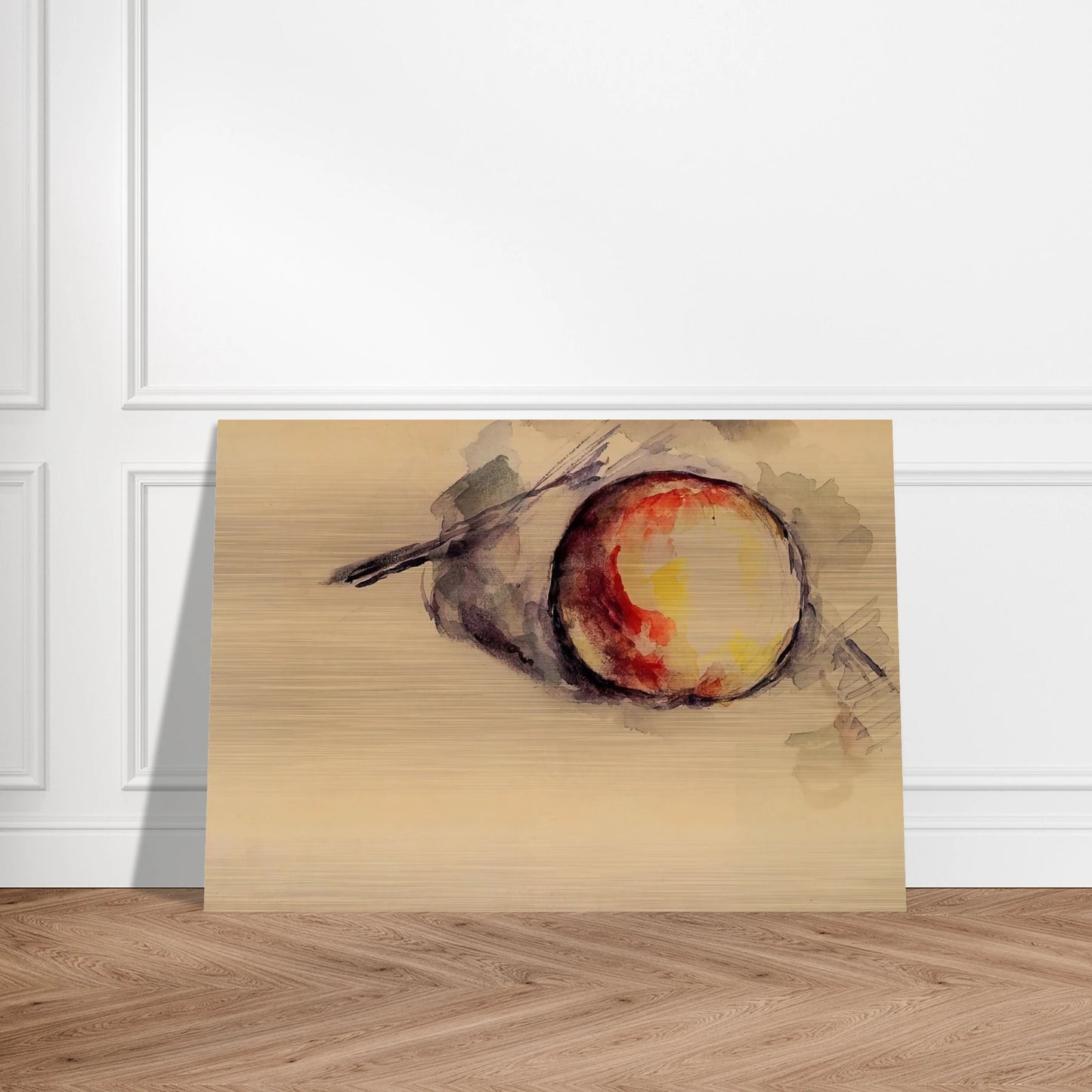 Study of an Apple - Paul Cézanne Brushed Aluminum Print - 70x100 cm / 28x40 inches | Paul Cézanne Aluminum Print | Paul Cézanne Prints