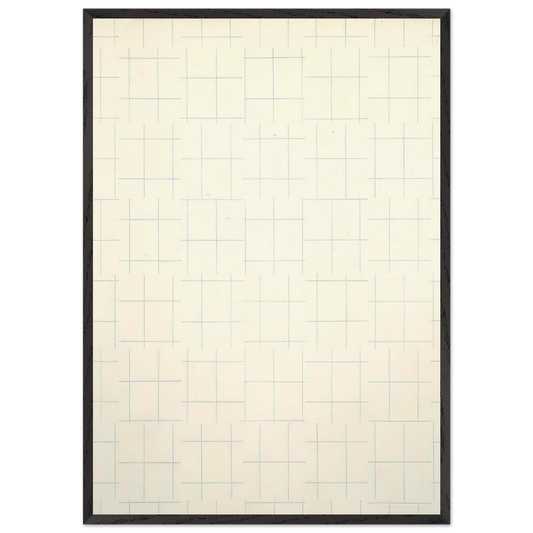 Two Warps and Wefts of Short Lines 0 90 - 1956 - Francois Morellet Framed Art Print – Black Wooden Frame - Default Title - -Framed Art Print