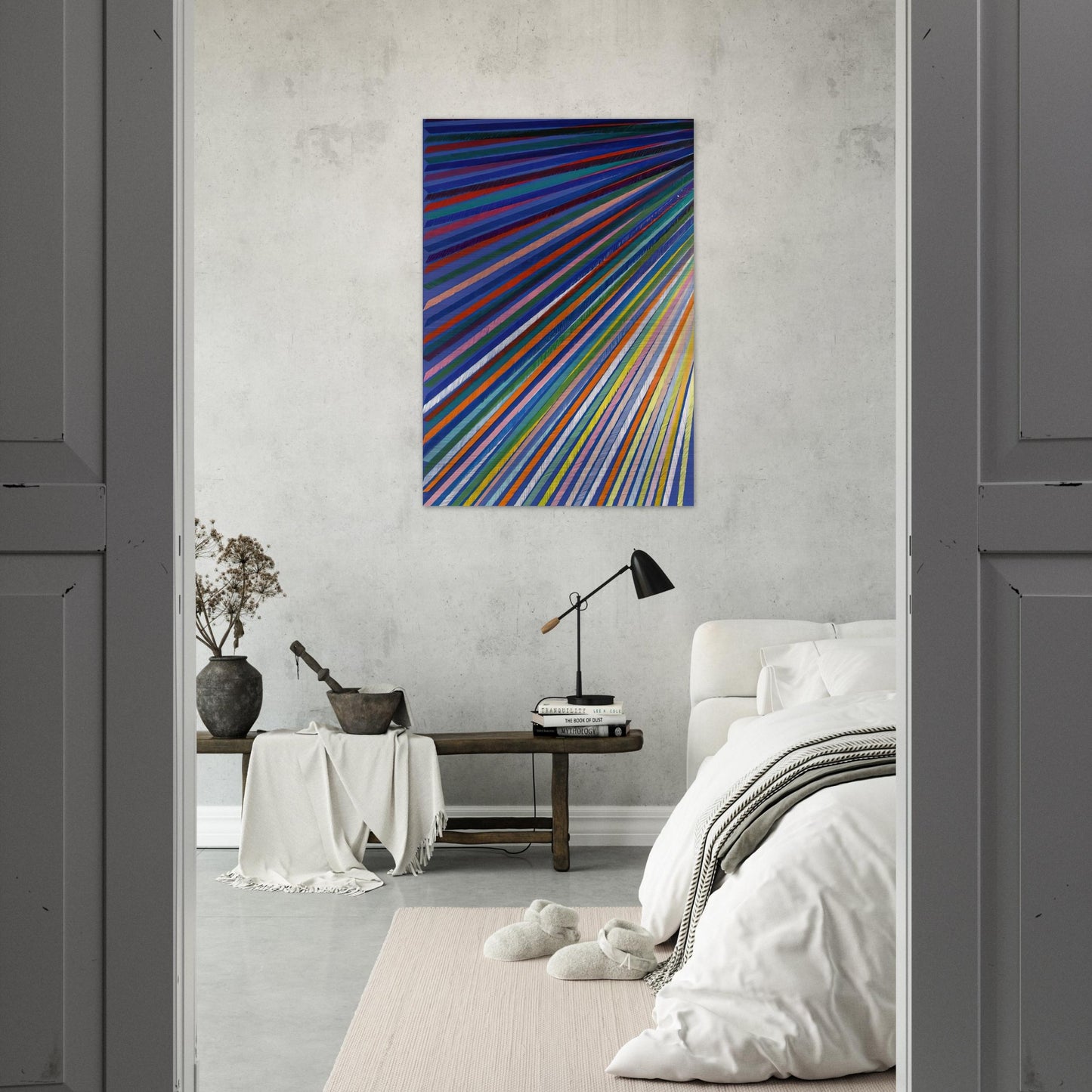 Apex - 1984 - Piero Dorazio Brushed Aluminum Print - 70x100 cm / 28x40 inches | Piero Dorazio Aluminum Print | Piero Dorazio Prints