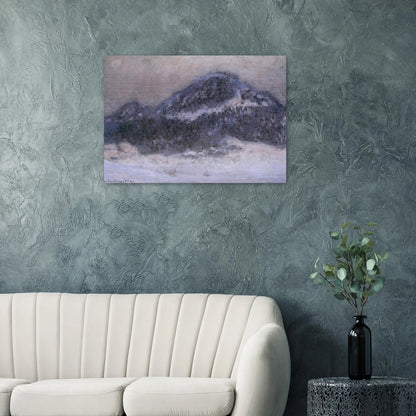 Mount Kolsaas in Misty Weather - claude monet Brushed Aluminum Print - 70x100 cm / 28x40 inches | claude monet Aluminum Print | claude monet Prints