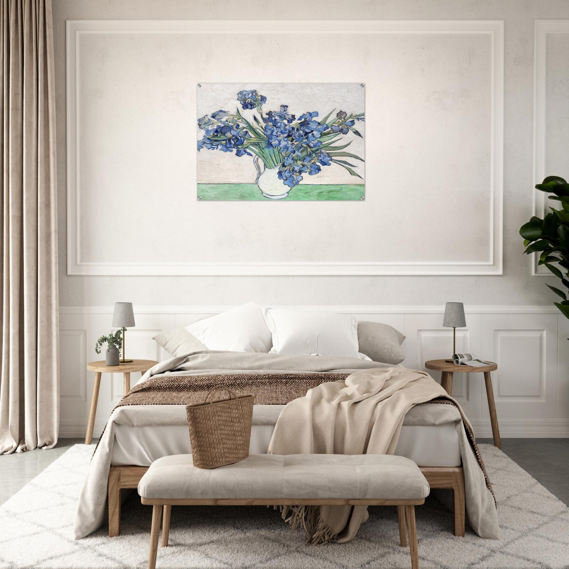 Vase with Irises - Vincent van Gogh Acrylic Print - 70x100 cm / 28x40″ inches
