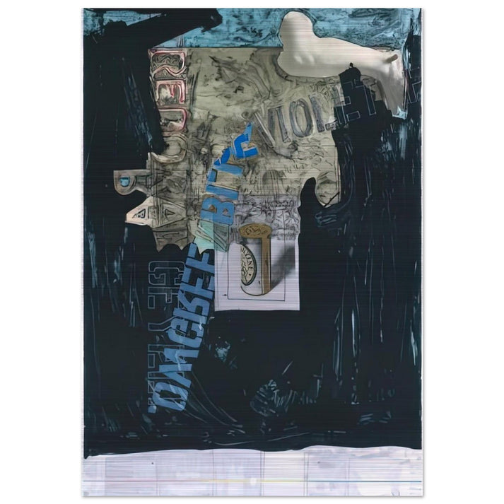 DECOY 1971 - Jasper Johns Brushed Aluminum Print - 70x100 cm / 28x40 inches | Jasper Johns Aluminum Print | Jasper Johns Prints