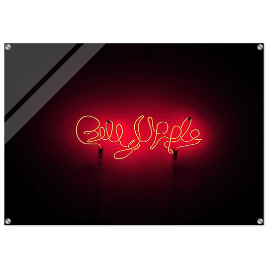 Neon Signature Red - 1967 - Billy Apple Acrylic Print - 70x100 cm / 28x40″ inches