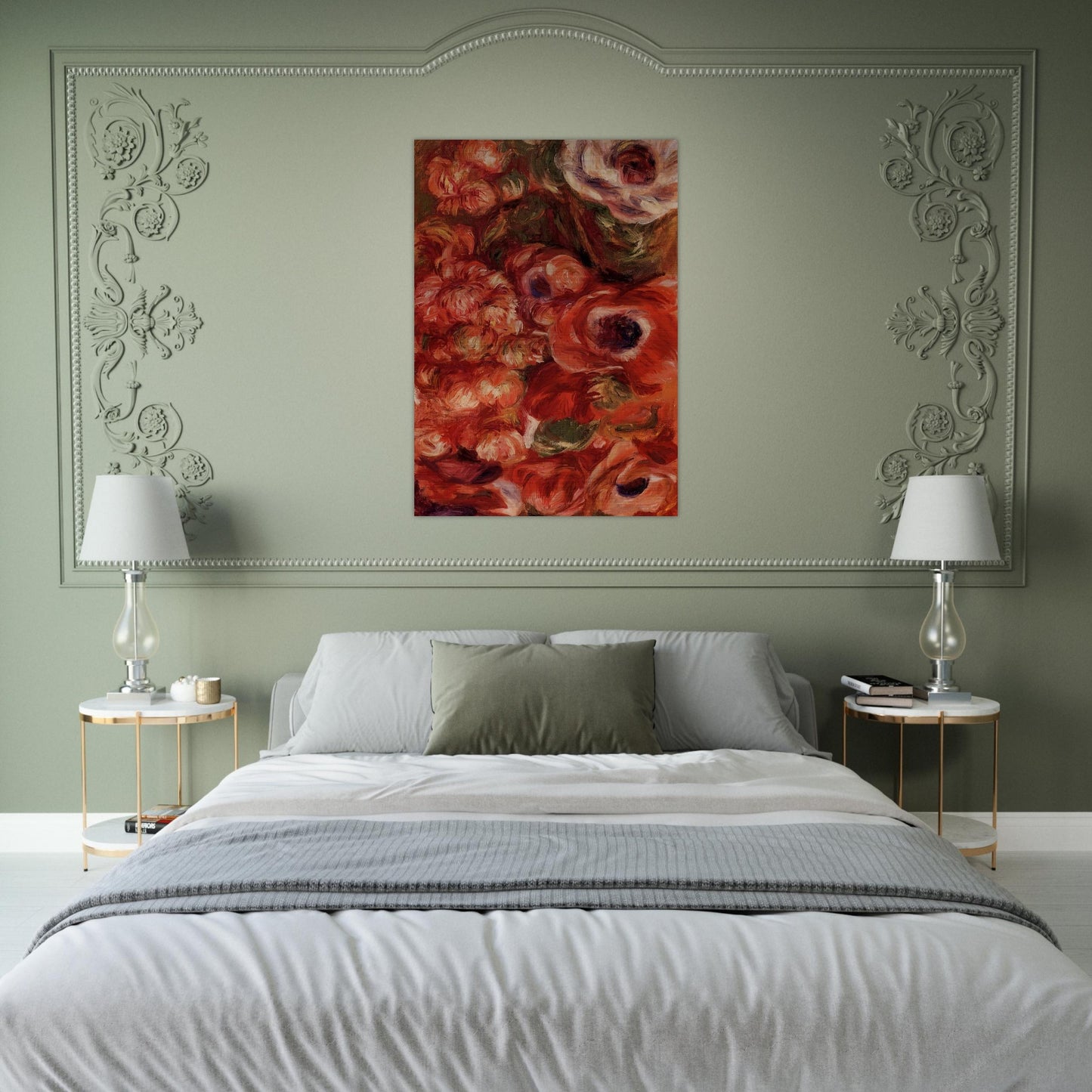 Anemonies - Pierre-Auguste Renoir Brushed Aluminum Print - 70x100 cm / 28x40 inches | Pierre-Auguste Renoir Aluminum Print | Pierre-Auguste Renoir Prints