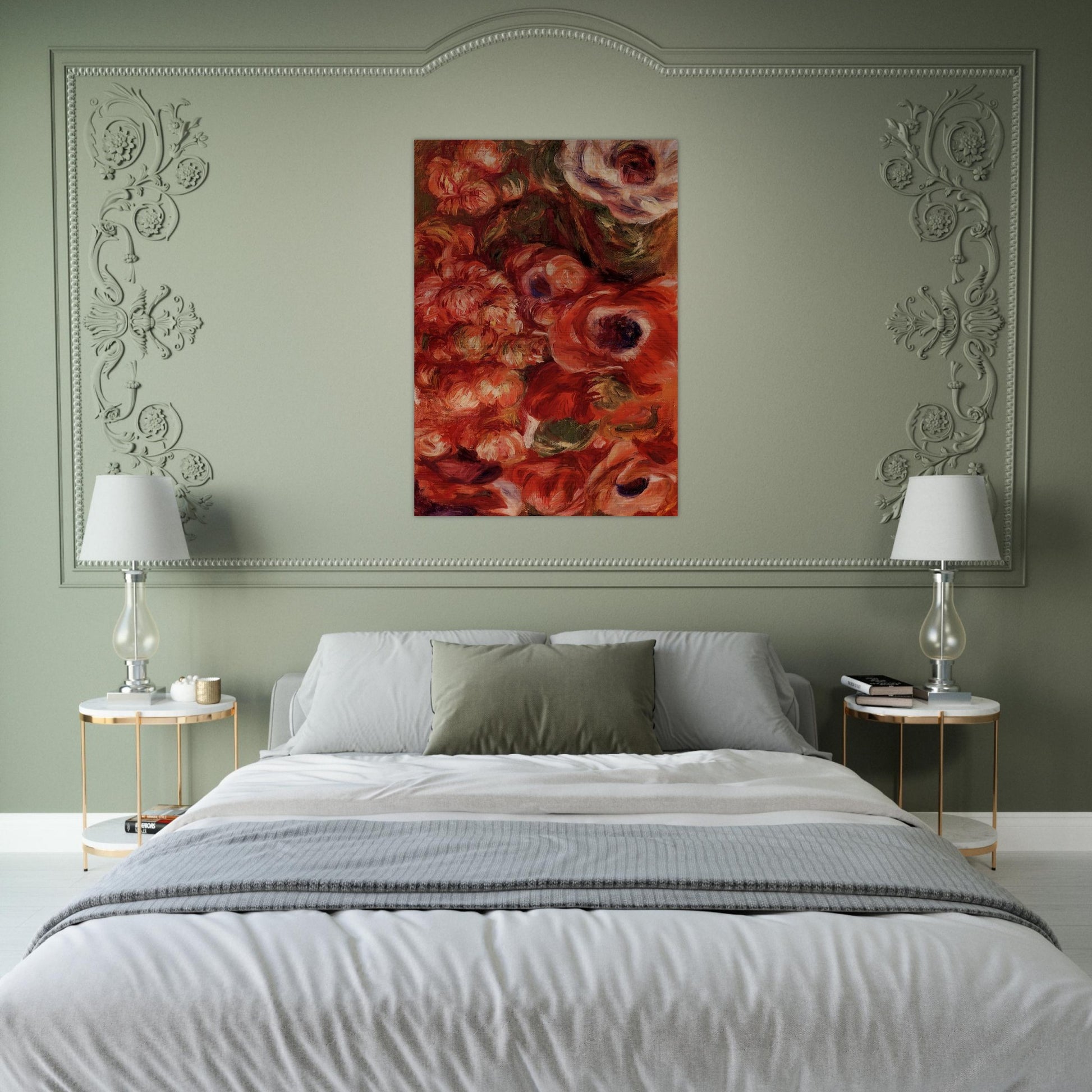 Anemonies - Pierre-Auguste Renoir Brushed Aluminum Print - 70x100 cm / 28x40 inches | Pierre-Auguste Renoir Aluminum Print | Pierre-Auguste Renoir Prints