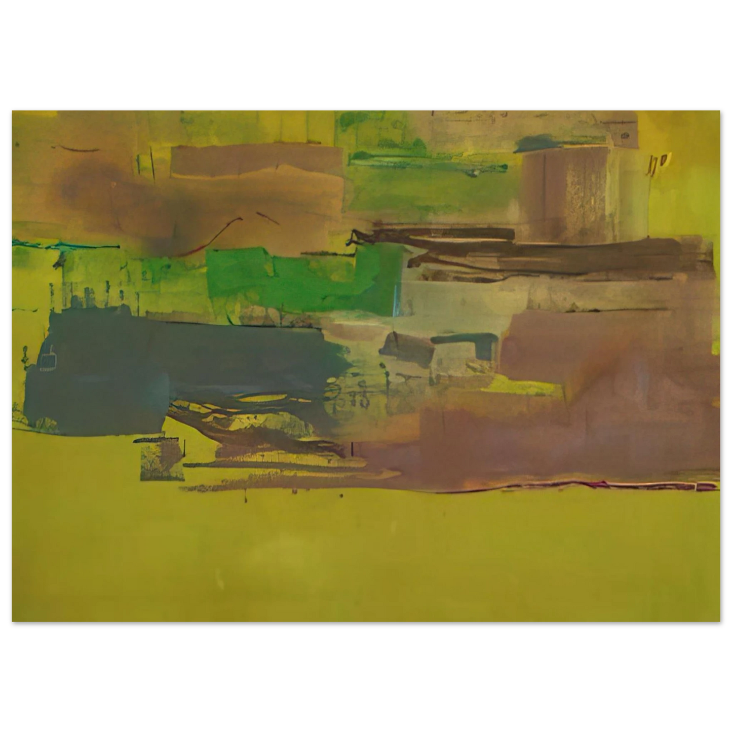 Helen Frankenthaler - August Deep - 1978 Wall art - 13x18 cm / 5x7 inches - Premium Wooden Framed Poster With Fine Art Paper - White frame