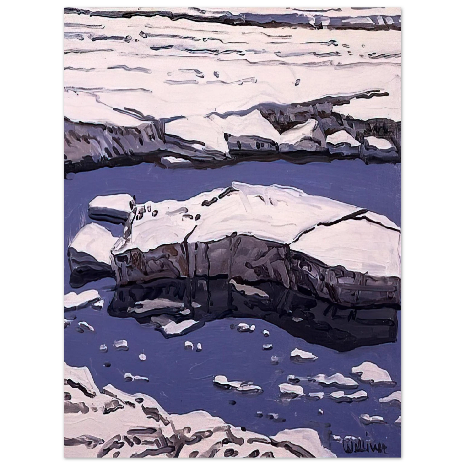 Neil Welliver - Study for Ice Flow, Allagash - 1996 Fine Art Poster - Default Title
