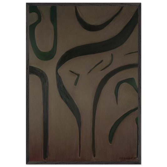 The Garden - 2009 United States - Will Barnet Framed Art Print – Black Wooden Frame - Default Title - -Framed Art Print