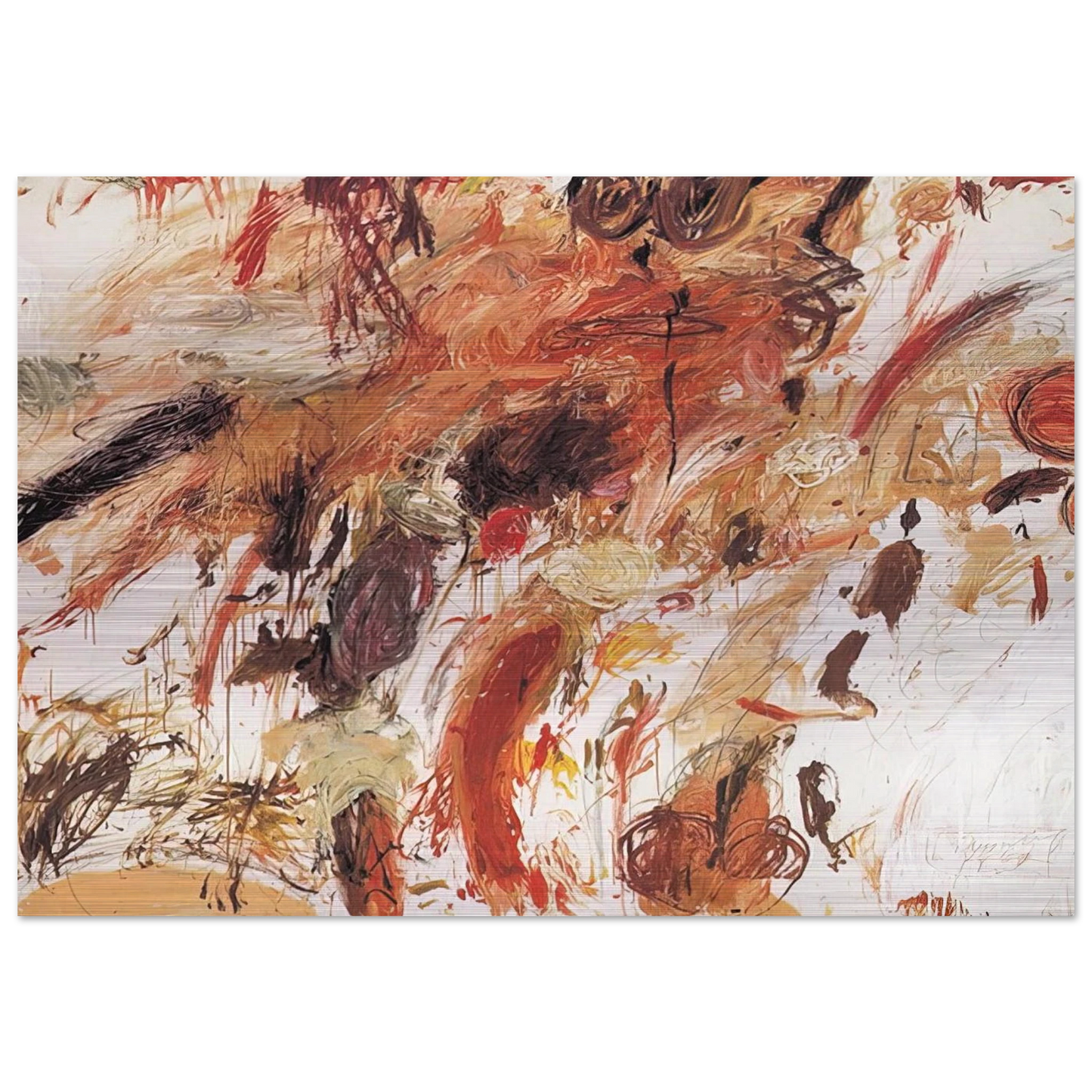 Ferragosto V - Cy Twombly Brushed Aluminum Print - 70x100 cm / 28x40 inches | Cy Twombly Aluminum Print | Cy Twombly Prints