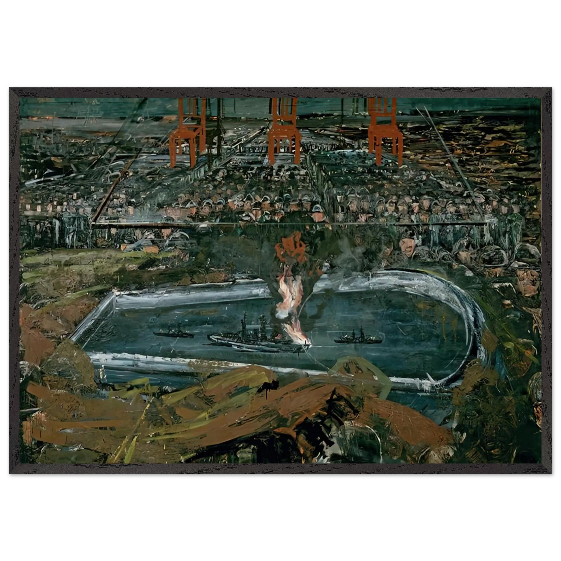 OPERATION SEA LION 1975 - Anselm Kiefer Framed Art Print – Black Wooden Frame - Default Title - -Framed Art Print