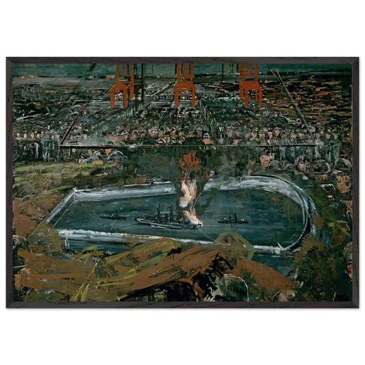 OPERATION SEA LION 1975 - Anselm Kiefer Framed Art Print – Black Wooden Frame - Default Title - -Framed Art Print