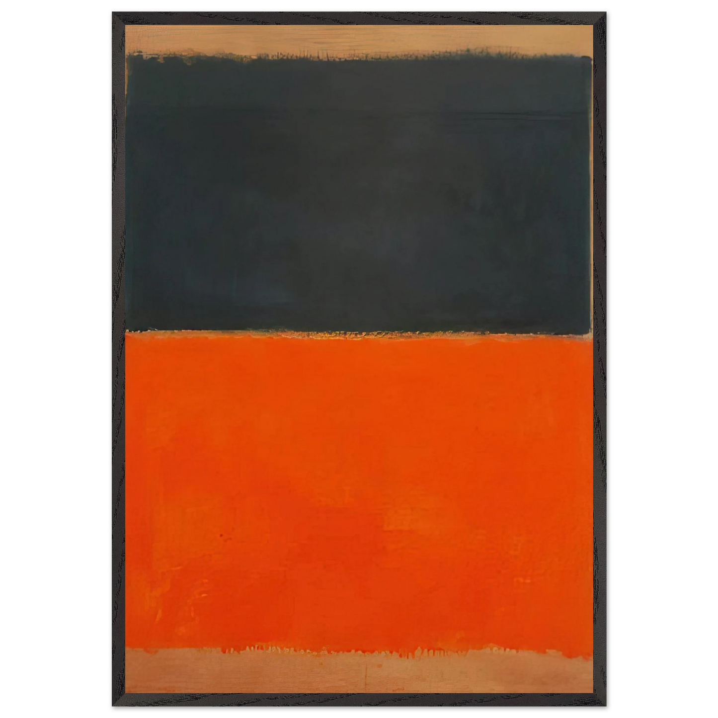 Green and Tangerine on Red - 1956 - Mark Rothko Framed Art Print – Black Wooden Frame - Default Title - -Framed Art Print