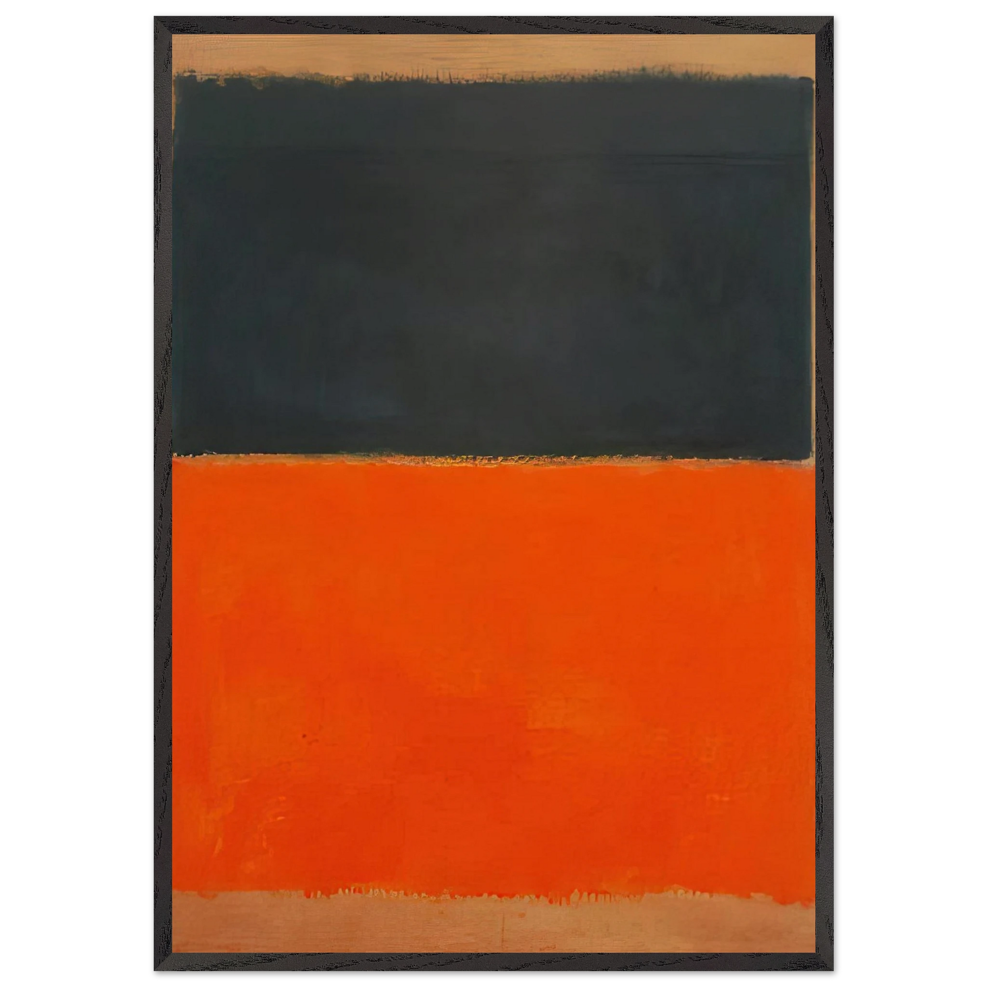 Green and Tangerine on Red - 1956 - Mark Rothko Framed Art Print – Black Wooden Frame - Default Title - -Framed Art Print