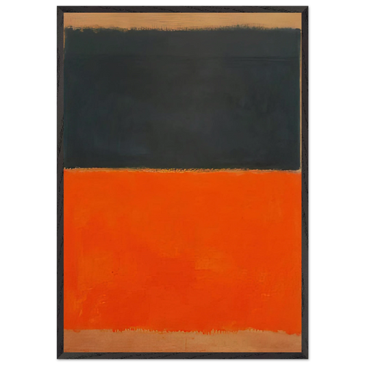 Green and Tangerine on Red - 1956 - Mark Rothko Framed Art Print – Black Wooden Frame - Default Title - -Framed Art Print
