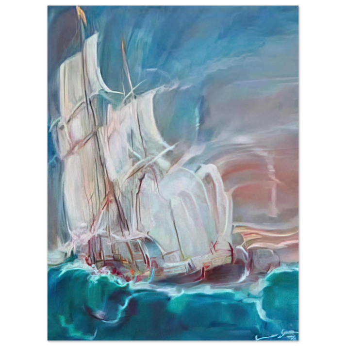 Konrad Zuse - The Great Sail in the Storm  75x100 cm / 30x40inches Fine Art Poster
