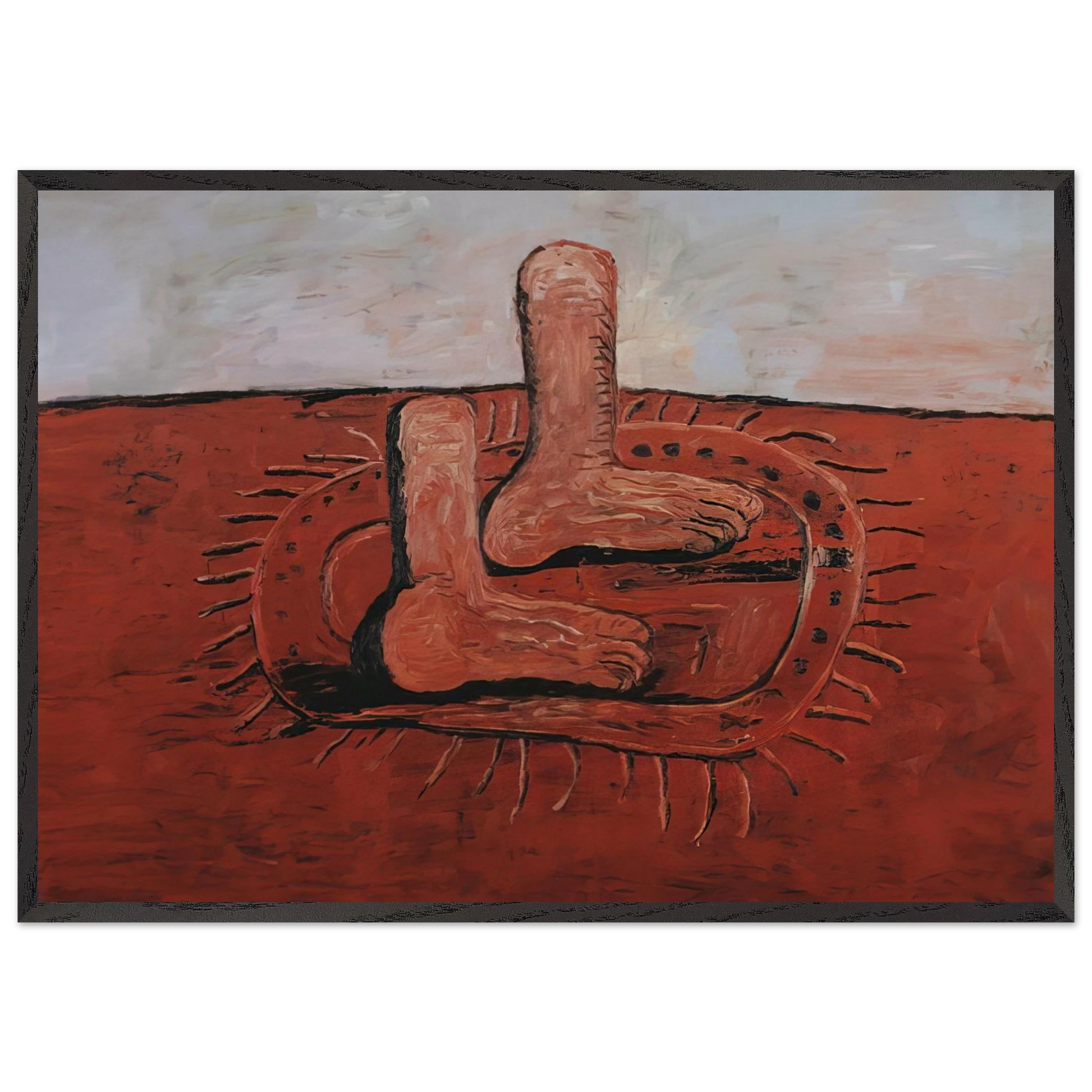 TWO FAT FEET - Philip Guston Framed Art Print – Black Wooden Frame - Default Title - -Framed Art Print