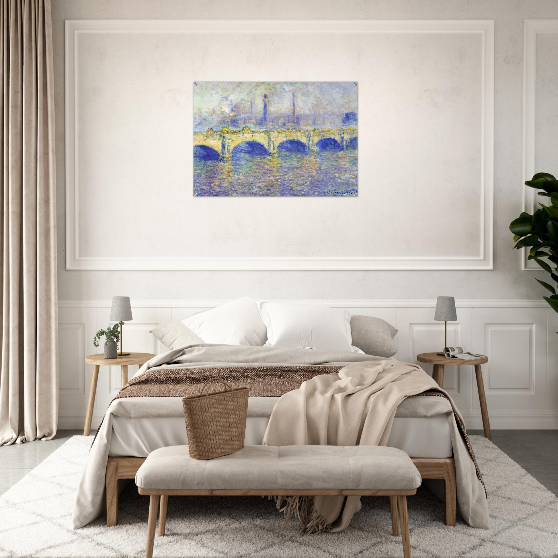 Waterloo Bridge, Effect of the Sun - claude monet Acrylic Print - 70x100 cm / 28x40″ inches | claude monet Wall Art | claude monet Prints