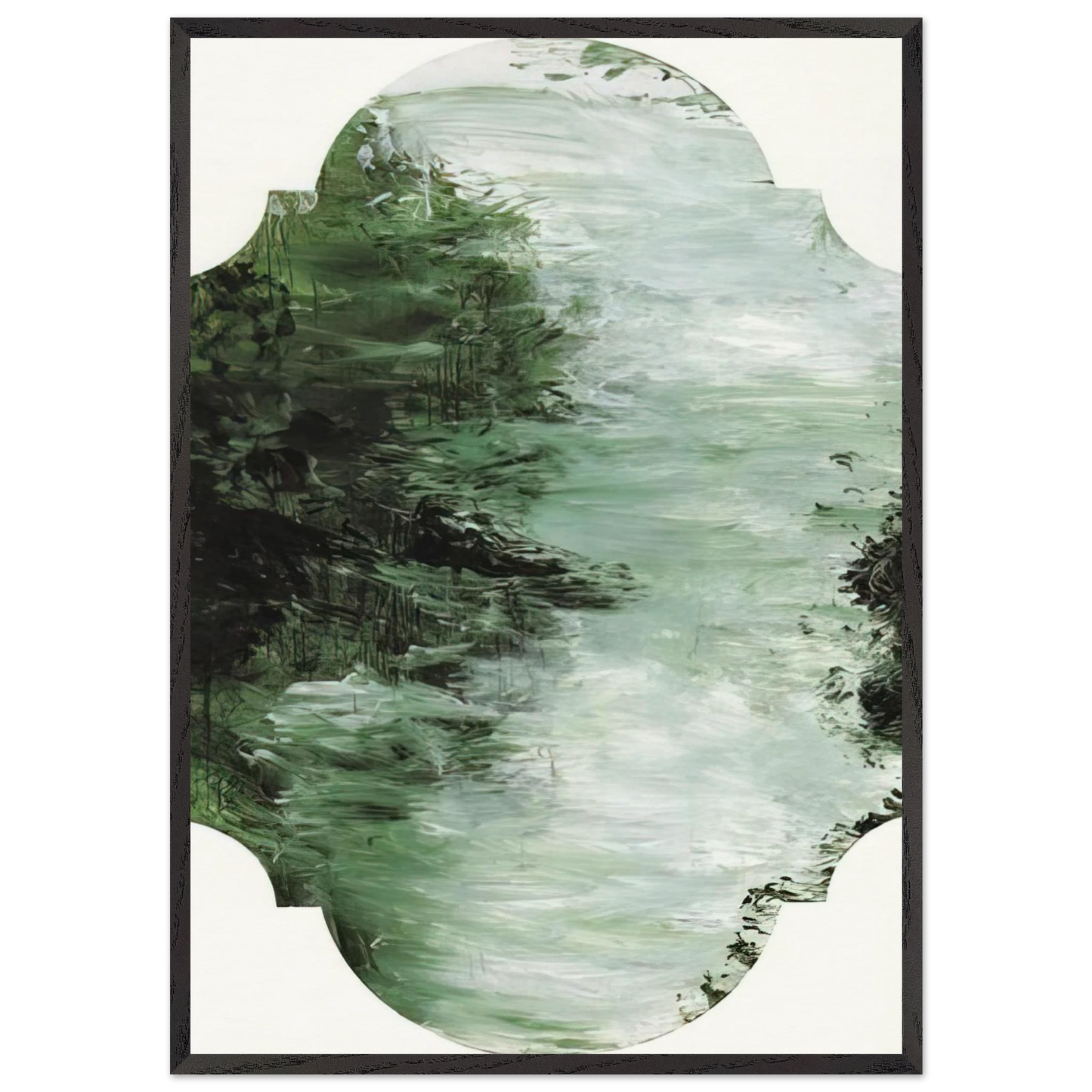 Untitled Part VI - Cy Twombly Framed Art Print – Black Wooden Frame - Default Title - -Framed Art Print