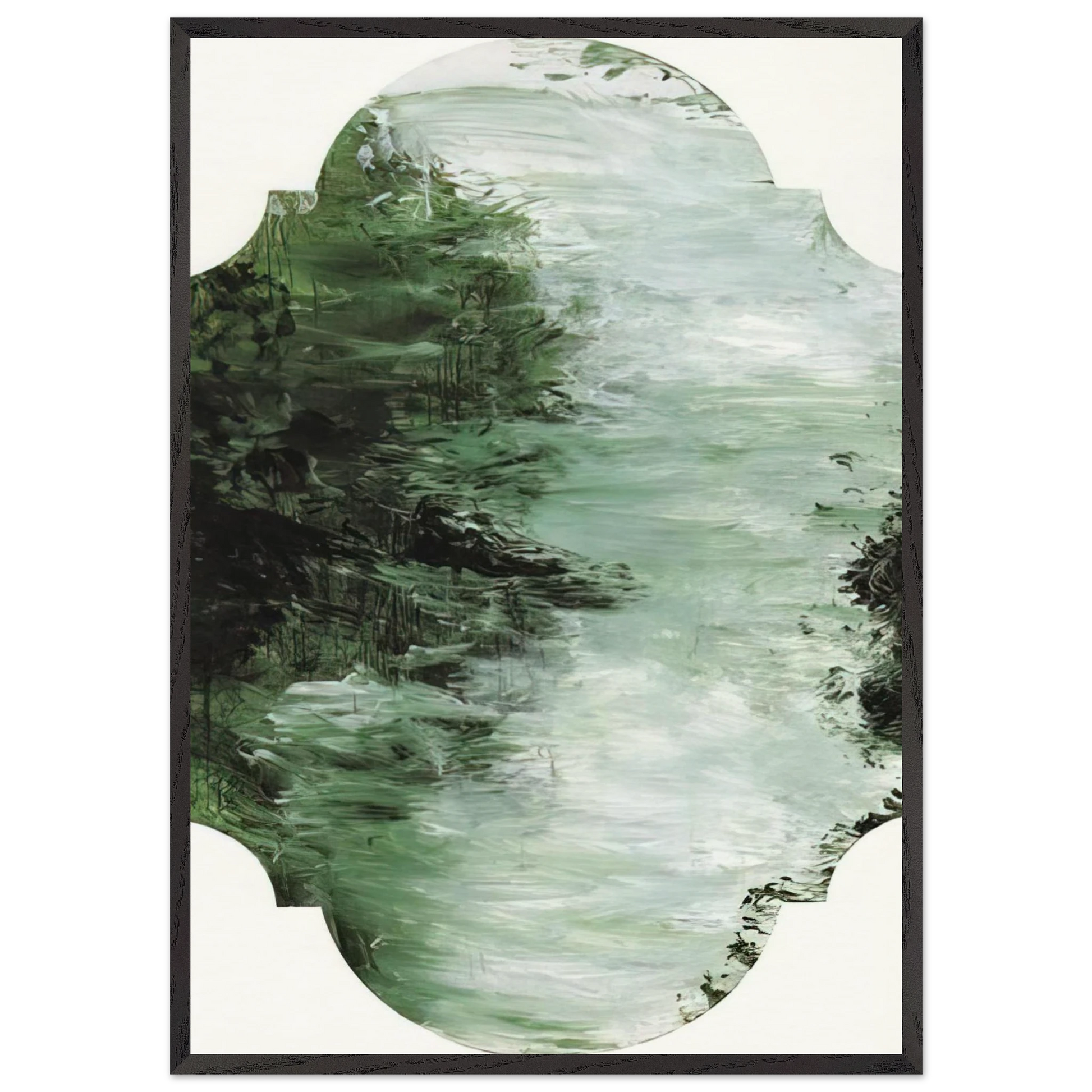 Untitled Part VI - Cy Twombly Framed Art Print – Black Wooden Frame - Default Title - -Framed Art Print