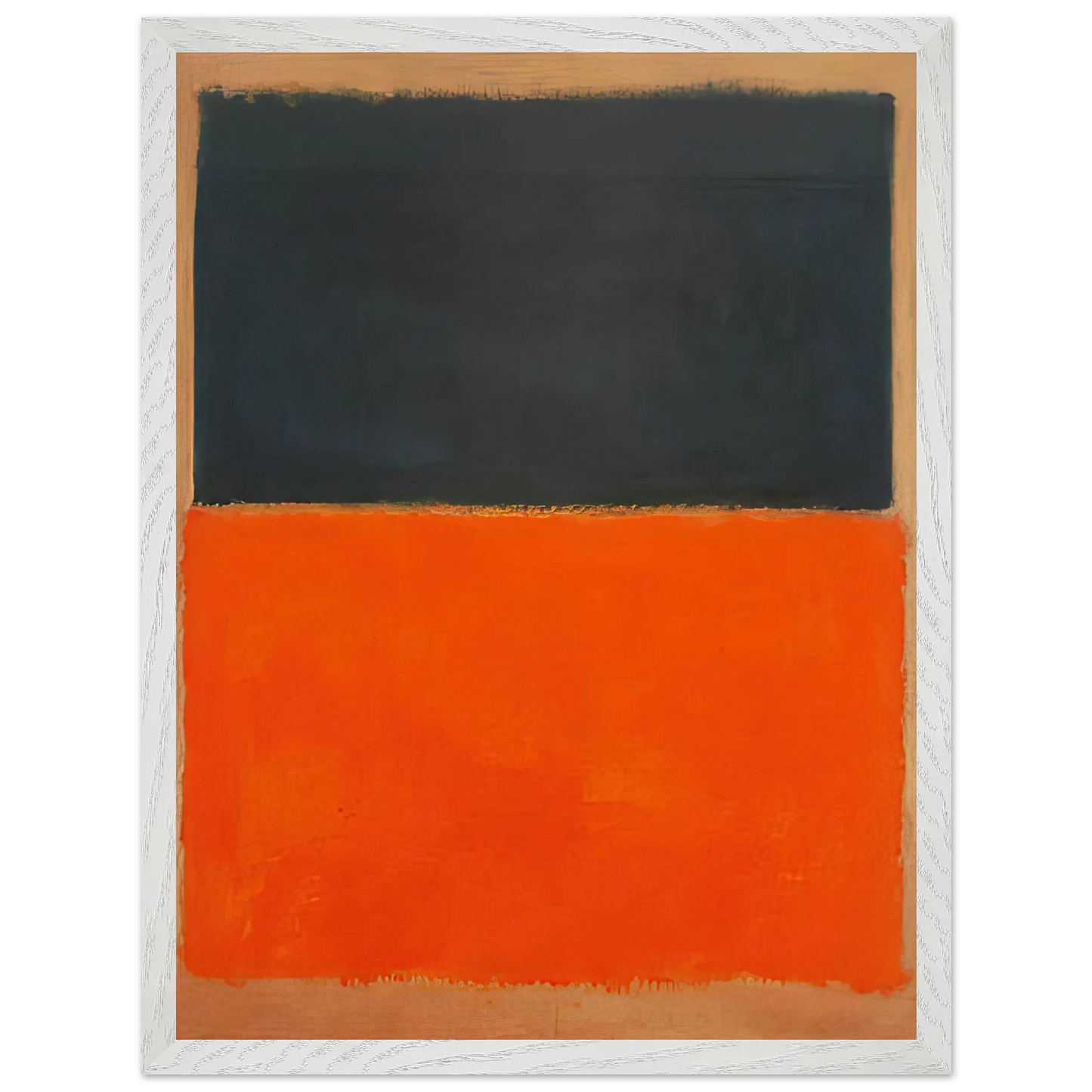 Mark Rothko - Green and Tangerine on Red - 1956 Wall Art - 60x80 cm / 24x32 inches - Premium Wooden Framed Poster With Fine Art Paper - Wood frame