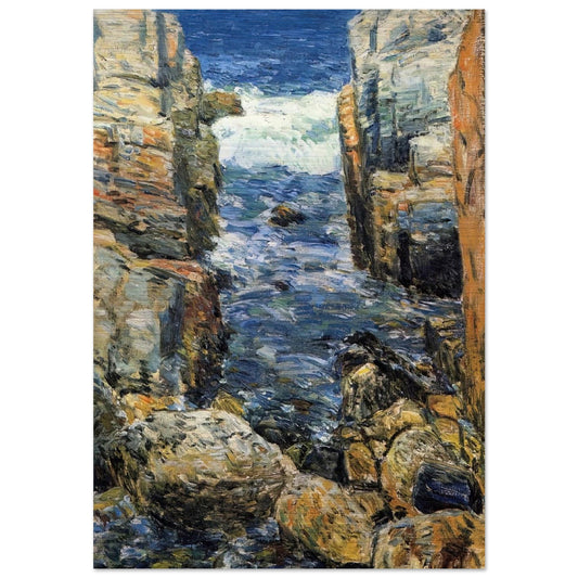 The South Gorge, Appledore, Isles of Shoals - Childe Hassam Brushed Aluminum Print - 70x100 cm / 28x40 inches | Childe Hassam Aluminum Print | Childe Hassam Prints