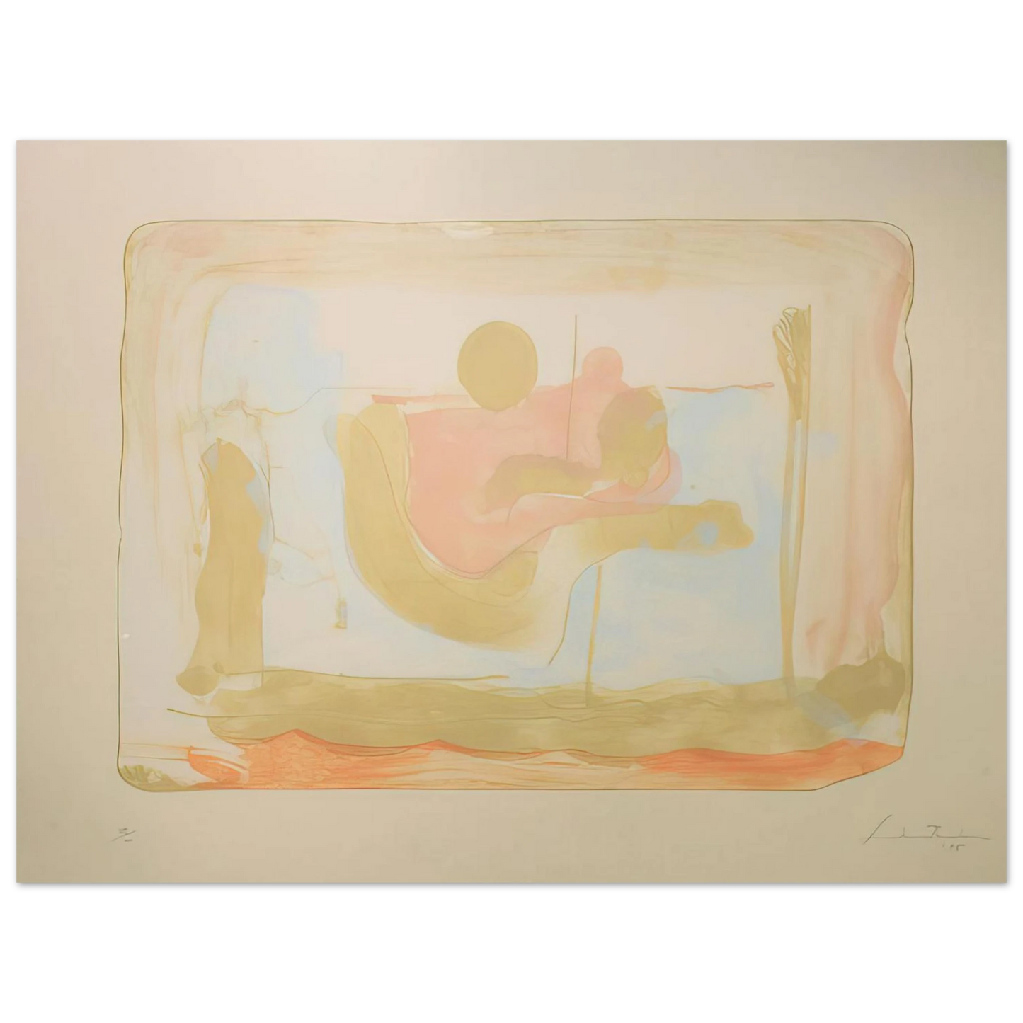 Helen Frankenthaler - Reflections I - 1995 Wall art - 15x20 cm / 6x8 inches - Fine Art Poster - -