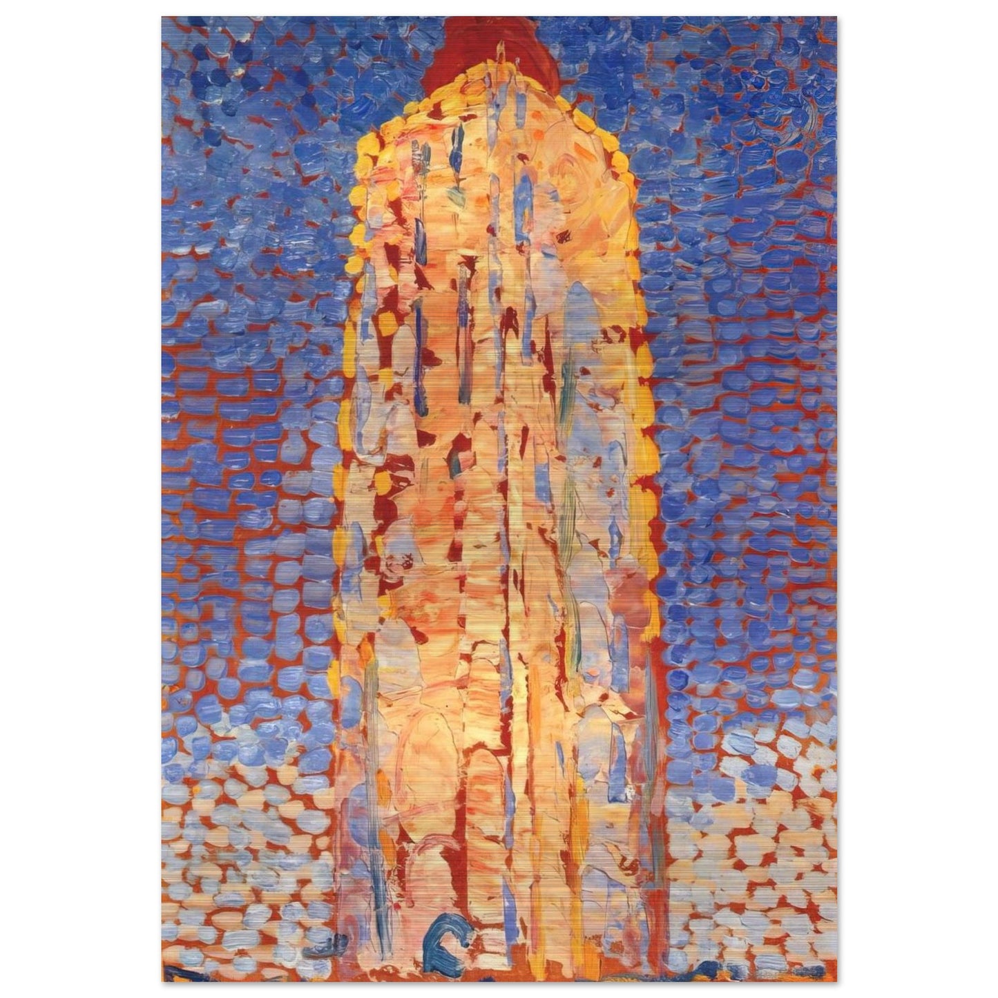 Lighthouse in Westkapelle - Piet Mondrian Brushed Aluminum Print - 70x100 cm / 28x40 inches | Piet Mondrian Aluminum Print | Piet Mondrian Prints