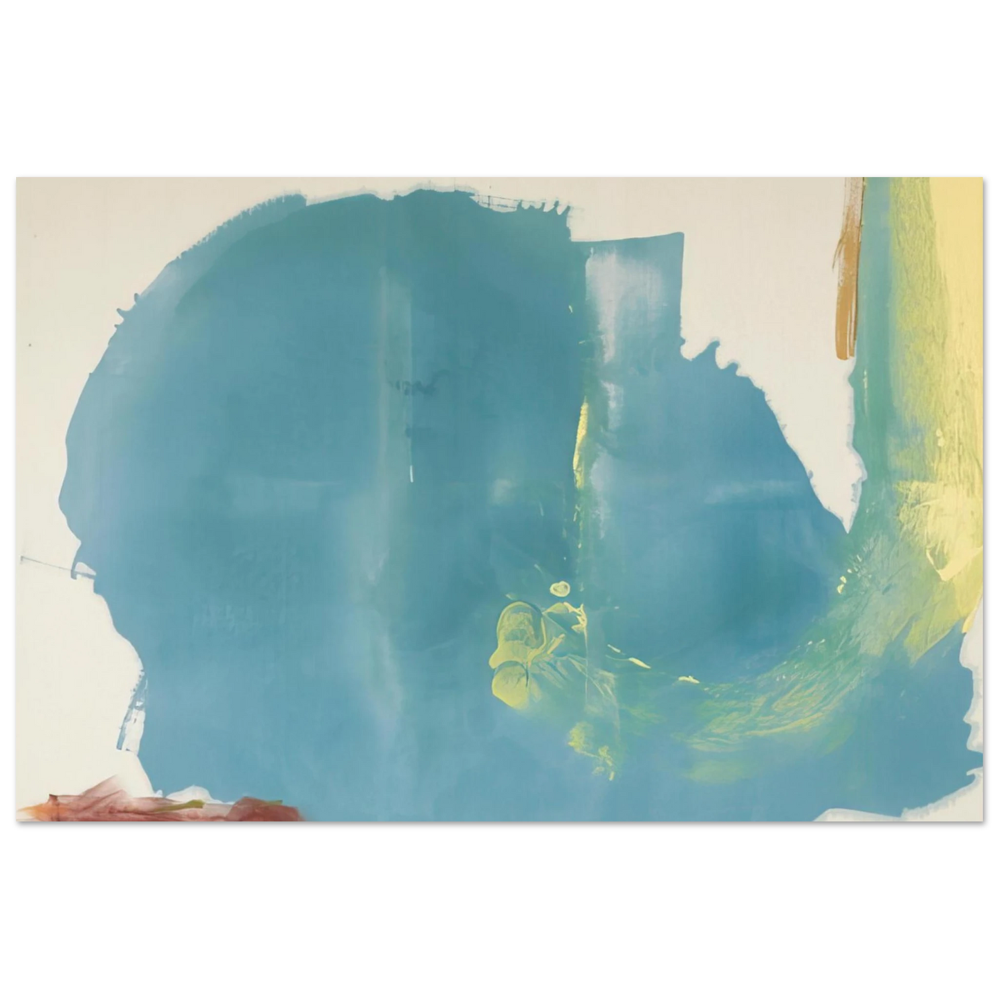 Helen Frankenthaler - Where Necessary - 1977 Wall art - 13x18 cm / 5x7 inches - Premium Wooden Framed Poster With Fine Art Paper - Black frame