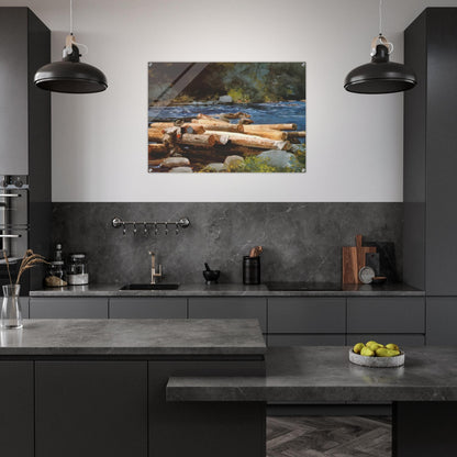 HUDSON RIVER - Winslow Homer Acrylic Print - 70x100 cm / 28x40″ inches | Winslow Homer Wall Art | Winslow Homer Prints