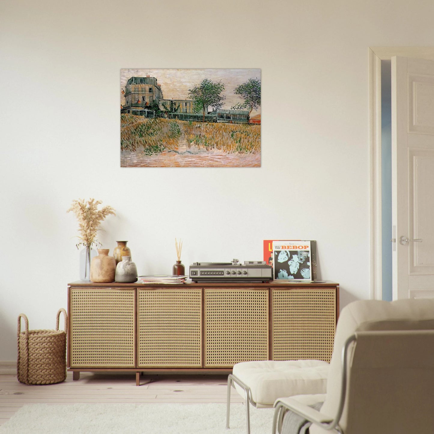 The Restaurant de la Sirene at Asnieres - Vincent van Gogh Brushed Aluminum Print - 70x100 cm / 28x40 inches | Vincent van Gogh Aluminum Print | Vincent van Gogh Prints