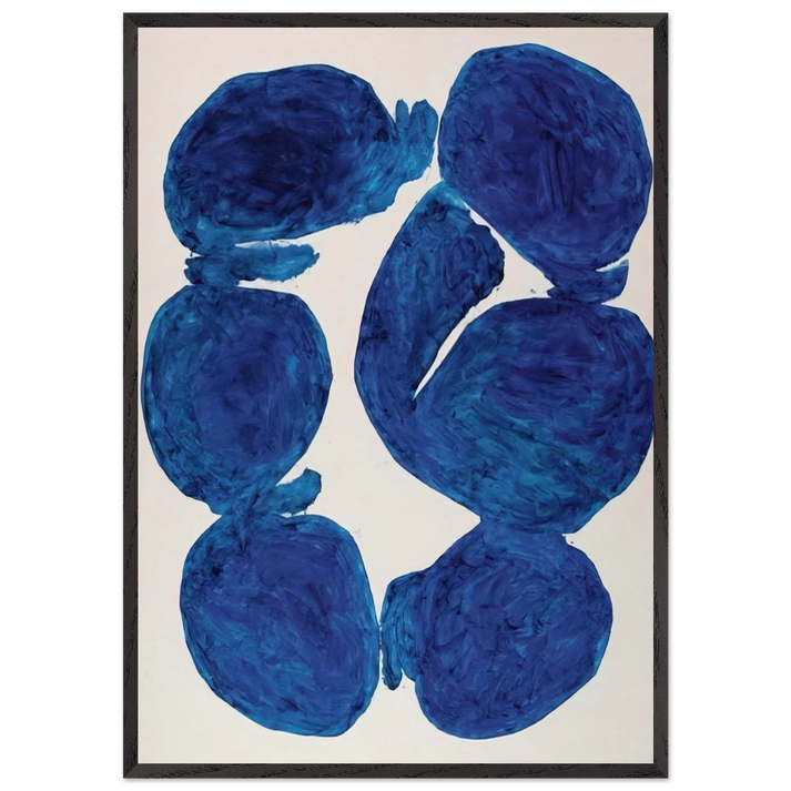Meun - 1967 - Simon Hantai 70x100 cm / 28x40 inches Framed Art Print – Black Wooden Frame