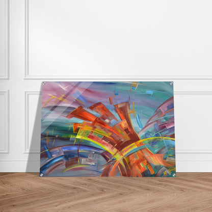 Explosion and Dynamics - Konrad Zuse Acrylic Print - 70x100 cm / 28x40″ inches | Konrad Zuse Wall Art | Konrad Zuse Prints