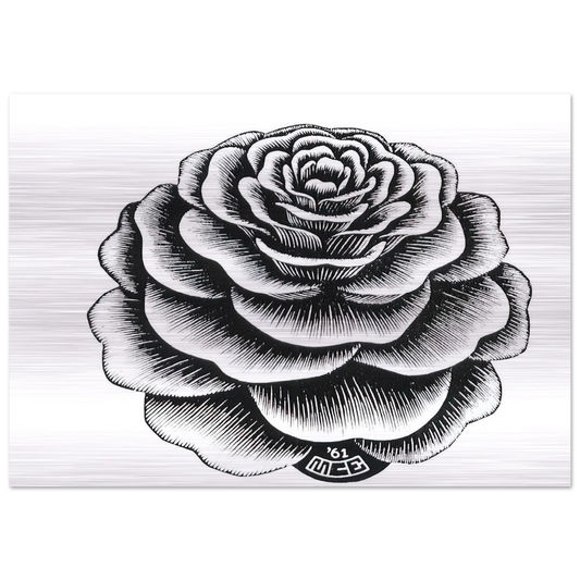 FLOWER 1 - MC Escher Brushed Aluminum Print - 70x100 cm / 28x40 inches | MC Escher Aluminum Print | MC Escher Prints