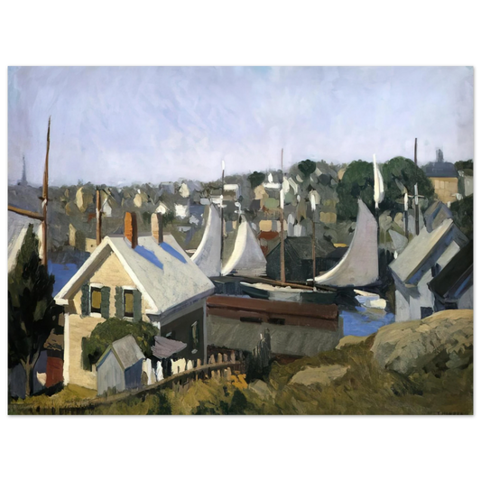 Edward Hopper - Gloucester Harbor Fine Art Poster - 13x18 cm / 5x7 inches