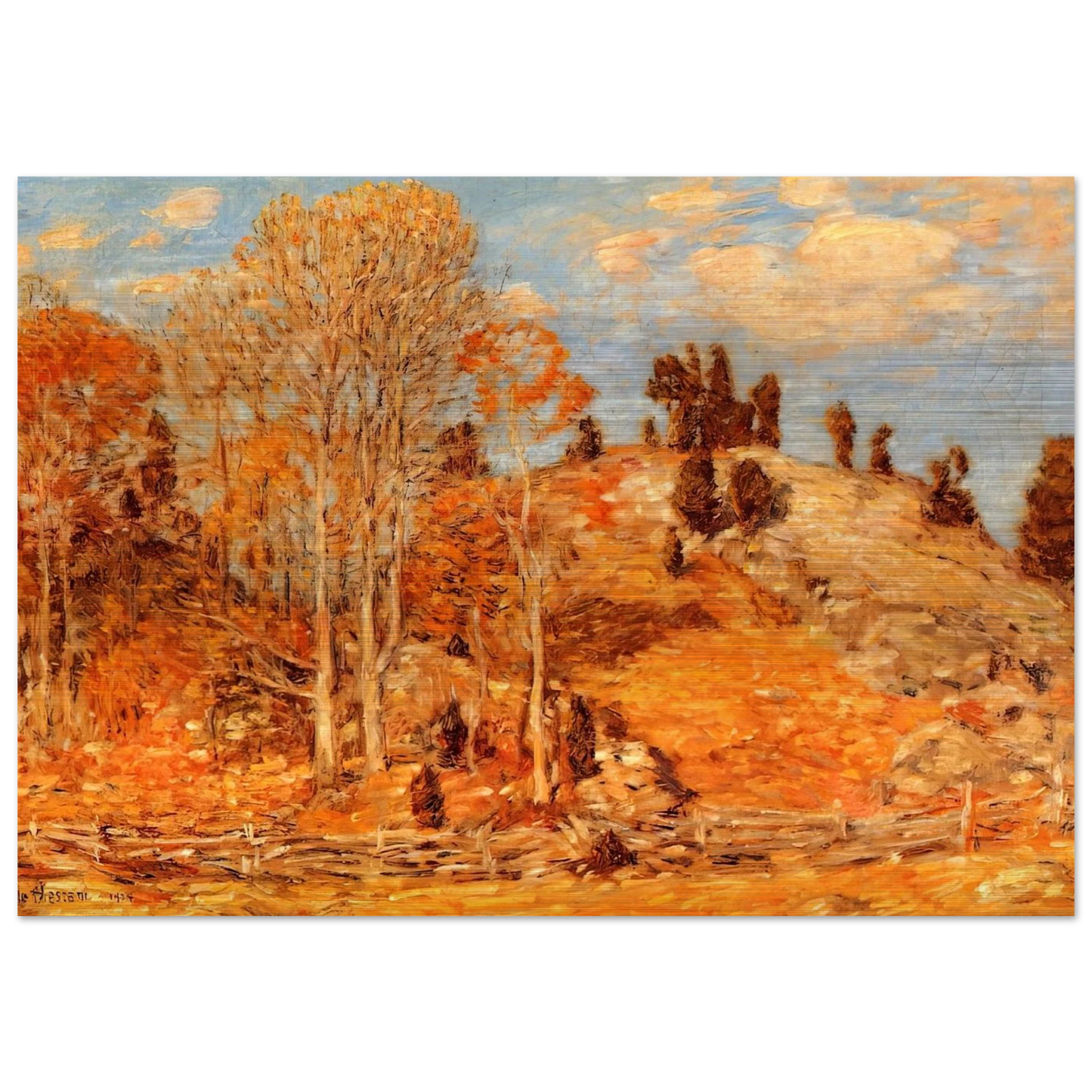 The Cedar Lot, Old Lyme - Childe Hassam Brushed Aluminum Print - 70x100 cm / 28x40 inches | Childe Hassam Aluminum Print | Childe Hassam Prints