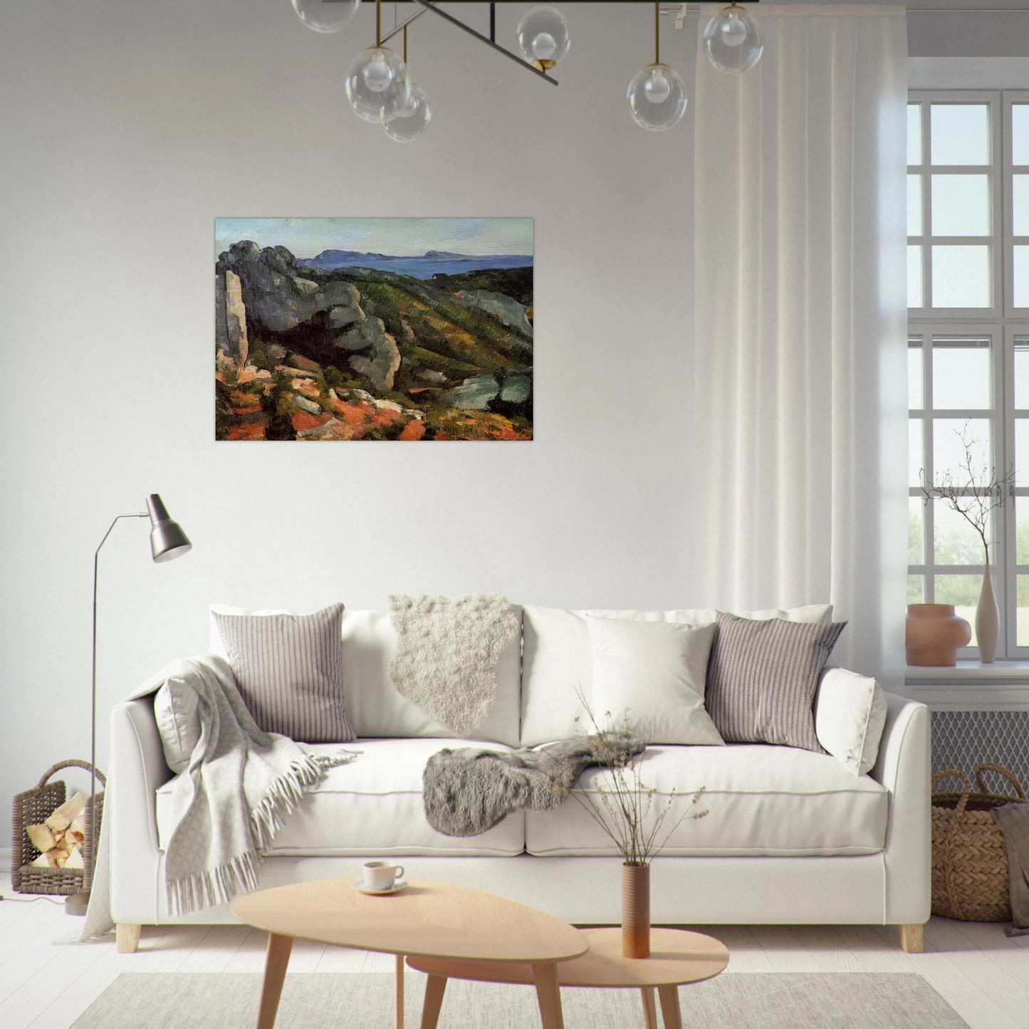 Rocks at L'Estaque - Paul Cézanne Brushed Aluminum Print - 70x100 cm / 28x40 inches | Paul Cézanne Aluminum Print | Paul Cézanne Prints