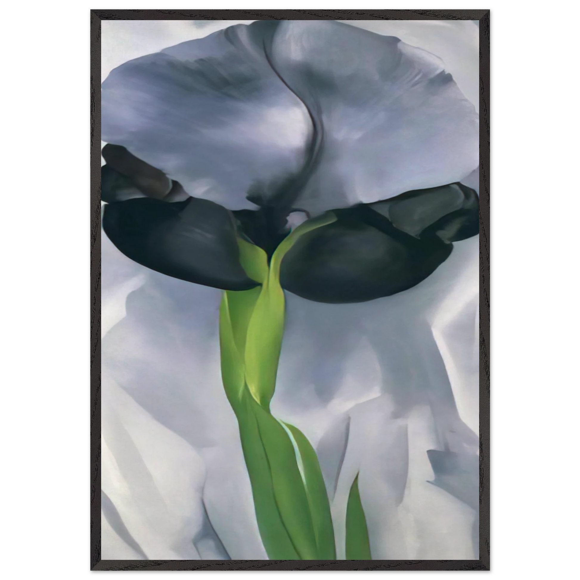 Iris 7 - Georgia OKeeffe 70x100 cm / 28x40 inches Framed Art Print – Black Wooden Frame