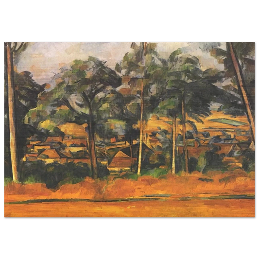 Village in the Provence - Paul Cézanne Brushed Aluminum Print - 70x100 cm / 28x40 inches | Paul Cézanne Aluminum Print | Paul Cézanne Prints