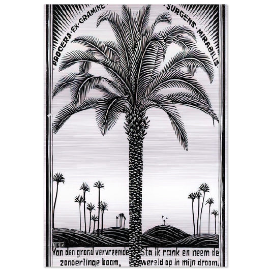 PALM TREE 1 - MC Escher Brushed Aluminum Print - 70x100 cm / 28x40 inches | MC Escher Aluminum Print | MC Escher Prints