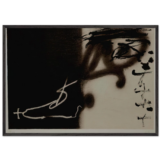 DIVIS 1983 - Antoni Tapies Framed Art Print – Black Wooden Frame - Default Title - -Framed Art Print