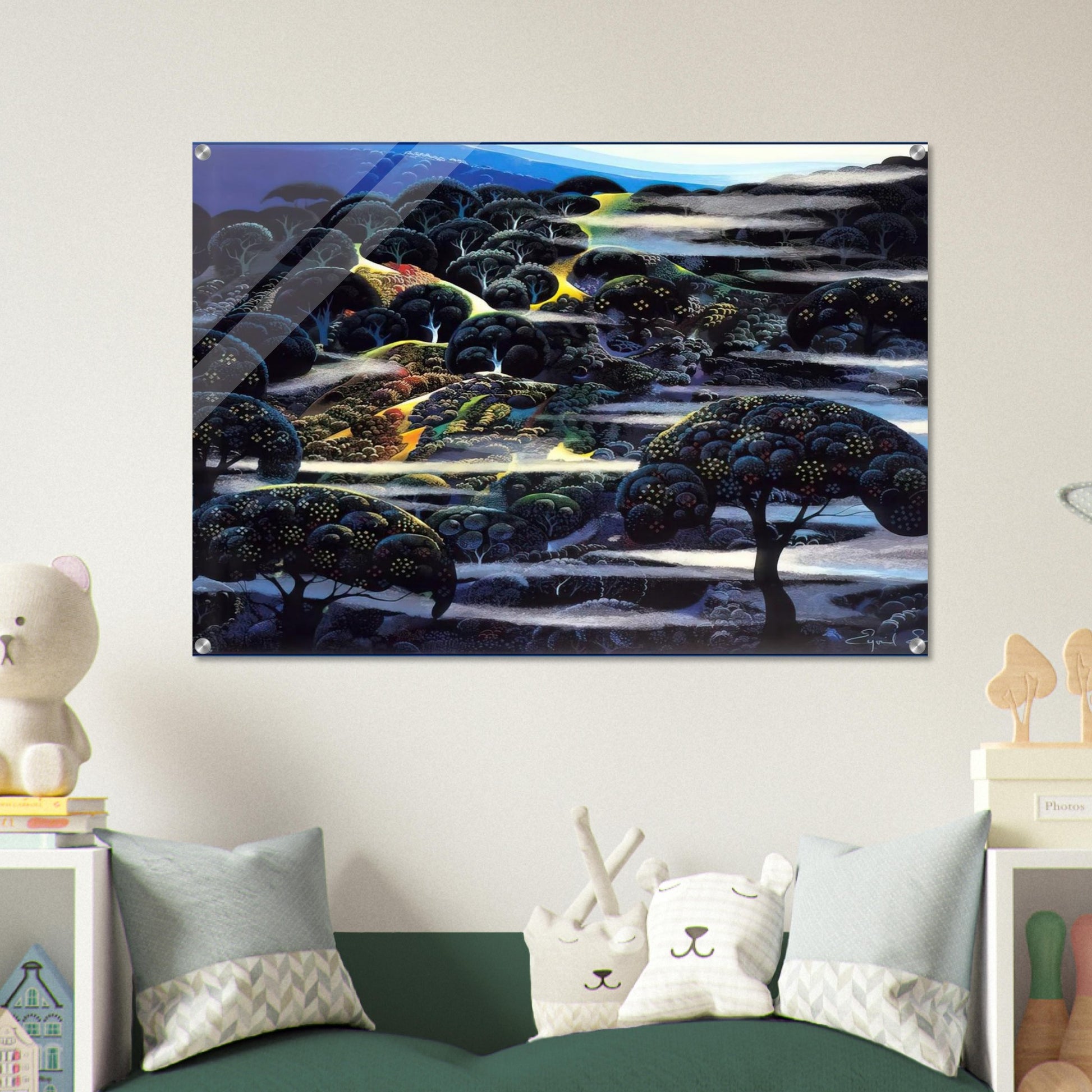 Garden of Eden - Eyvind Earle Acrylic Print - 70x100 cm / 28x40″ inches | Eyvind Earle Wall Art | Eyvind Earle Prints