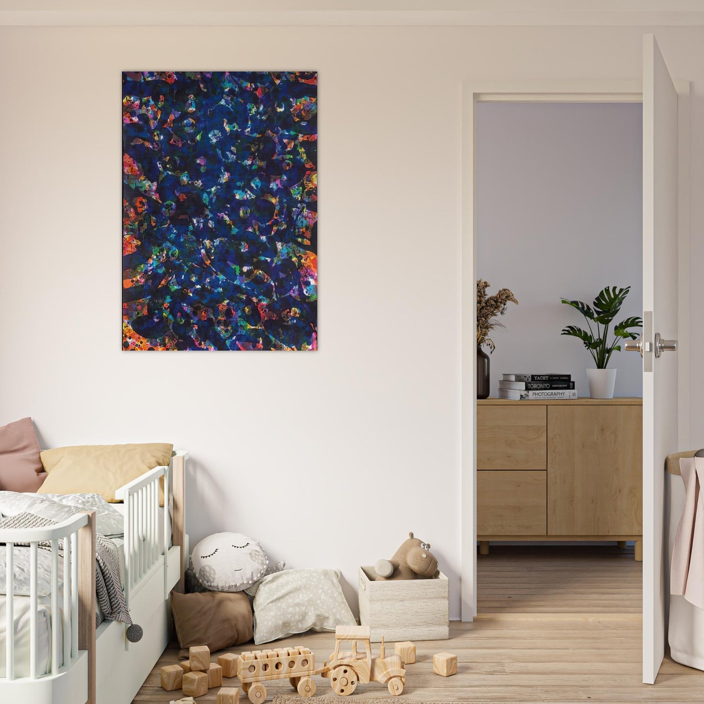 Her Blue Deeps - Sam Francis Brushed Aluminum Print - 70x100 cm / 28x40 inches | Sam Francis Aluminum Print | Sam Francis Prints