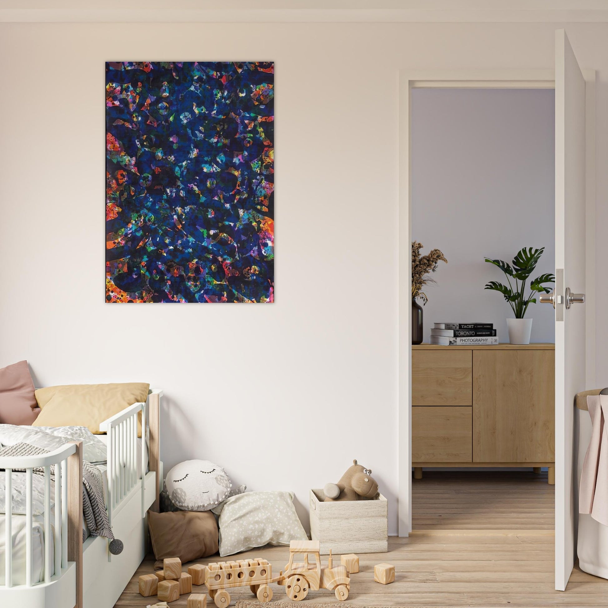 Her Blue Deeps - Sam Francis Brushed Aluminum Print - 70x100 cm / 28x40 inches | Sam Francis Aluminum Print | Sam Francis Prints